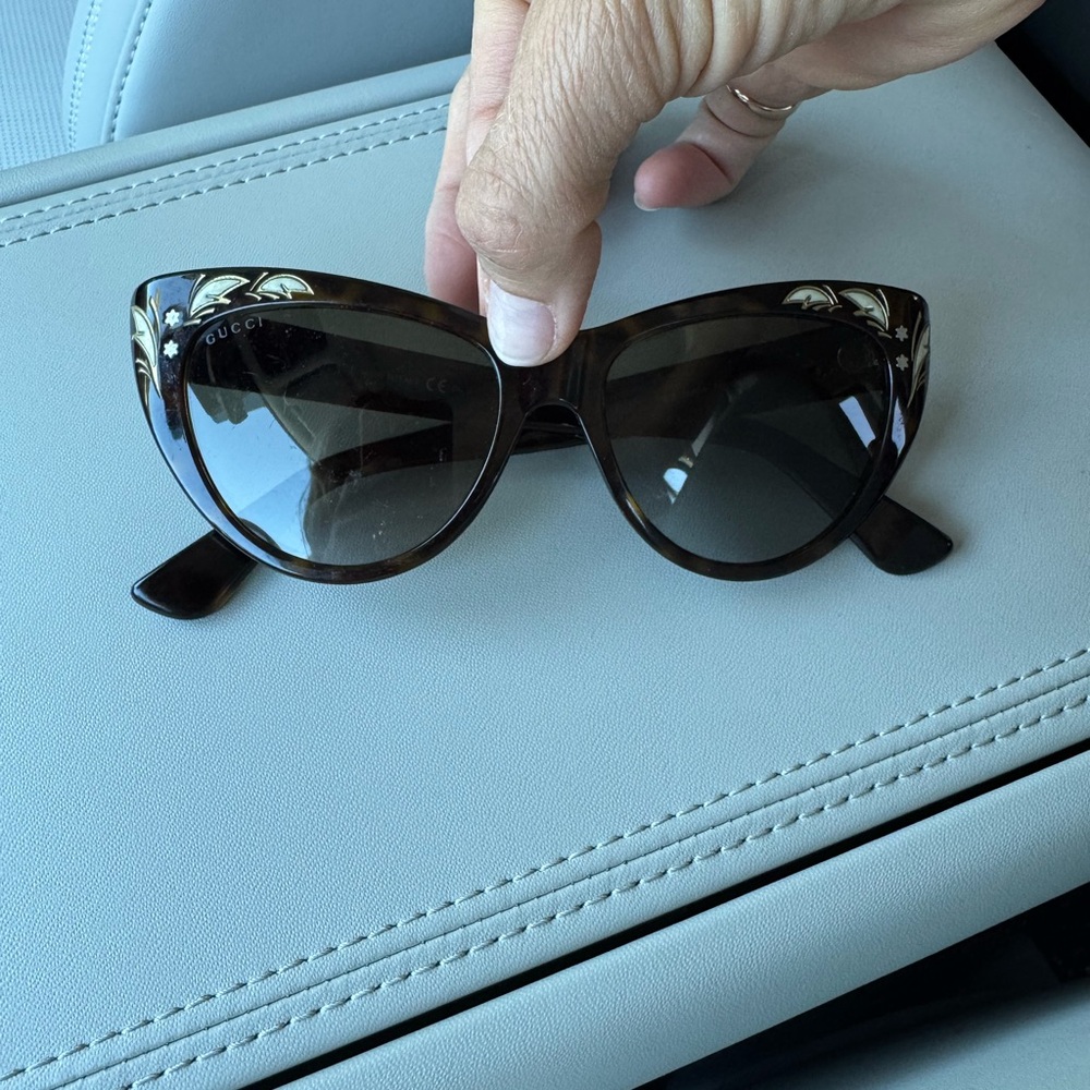 Gucci Dark Tortoise Cat-Eye Sunglasses
